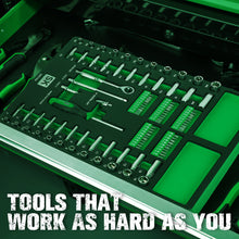 Load image into Gallery viewer, 101 Piece, 1/4" Drive, 6 Point, Shallow & Deep, SAE & Metric Chrome Socket Set with Bits