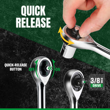 Load image into Gallery viewer, 30 Piece 3/8" Drive, 6 Point, Standard & Deep, SAE Chrome Socket Set