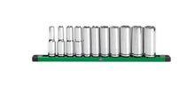 Load image into Gallery viewer, 1/2" Drive, 11 Piece, 6 Point, SAE, Deep Chrome Socket Set