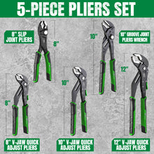 Load image into Gallery viewer, 5 Piece Dual-Material Multi-Purpose Pliers Set