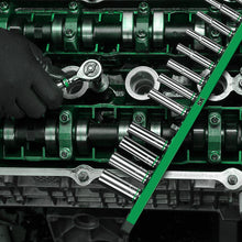 Load image into Gallery viewer, 1/4" Drive, 12 Piece, 6 Point, Deep, Metric Chrome Socket Set