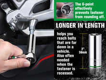 Load image into Gallery viewer, 1/4" Drive, 12 Piece, 6 Point, Deep, Metric Chrome Socket Set