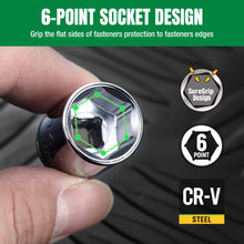 Load image into Gallery viewer, 3/8" Drive, 12 Piece, 6 Point, Standard, Metric Chrome Socket Set