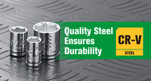 Load image into Gallery viewer, 3/8" Drive, 12 Piece, 6 Point, Standard, SAE Chrome Socket Set