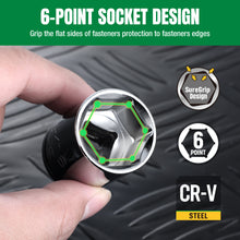 Load image into Gallery viewer, 1/2" Drive, 11 Piece, 6 Point, SAE, Standard Chrome Socket Set