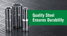 Load image into Gallery viewer, 1/2" Drive, 11 Piece, 6 Point, SAE, Deep Chrome Socket Set