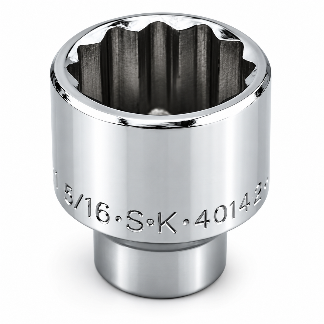 1-5/16" 1/2" Drive 12 Point Fractional Standard Chrome Socket
