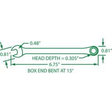 Load image into Gallery viewer, 8 mm X-Frame 6 pt Metric Combination Wrench
