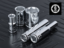 Load image into Gallery viewer, 24 Piece 1/4&quot; Drive, 6 Point, Shallow &amp; Deep, SAE Chrome Socket Set with 216-Position Ratchet
