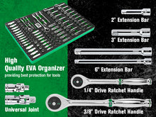 Load image into Gallery viewer, 1/4&quot; &amp; 3/8&quot; Drive, 105 Piece, 6 Point, Shallow &amp; Deep, SAE &amp; Metric Chrome Socket Set
