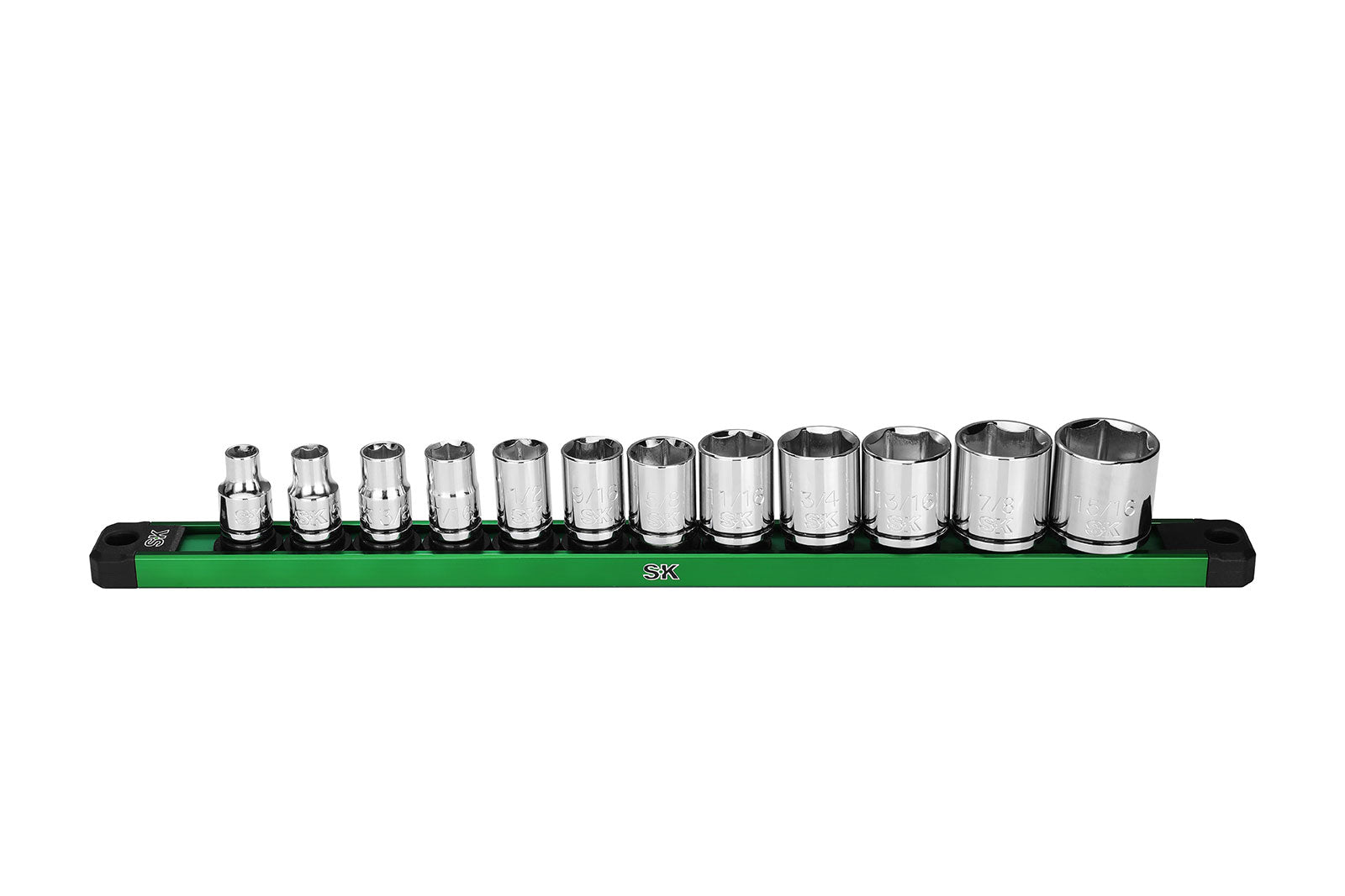 SK01340 - 3/8" Drive, 12 Piece, 6 Point, Standard, SAE Chrome Socket Set