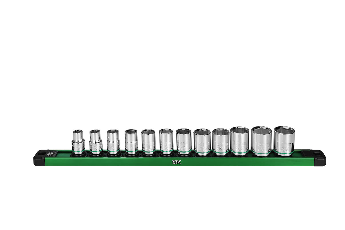 SK01341 - 3/8" Drive, 12 Piece, 6 Point, Standard, Metric Chrome Socket Set