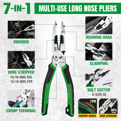 SK01457 - 3 Piece Dual-Material Handle Multi-Use Pliers Set View 3