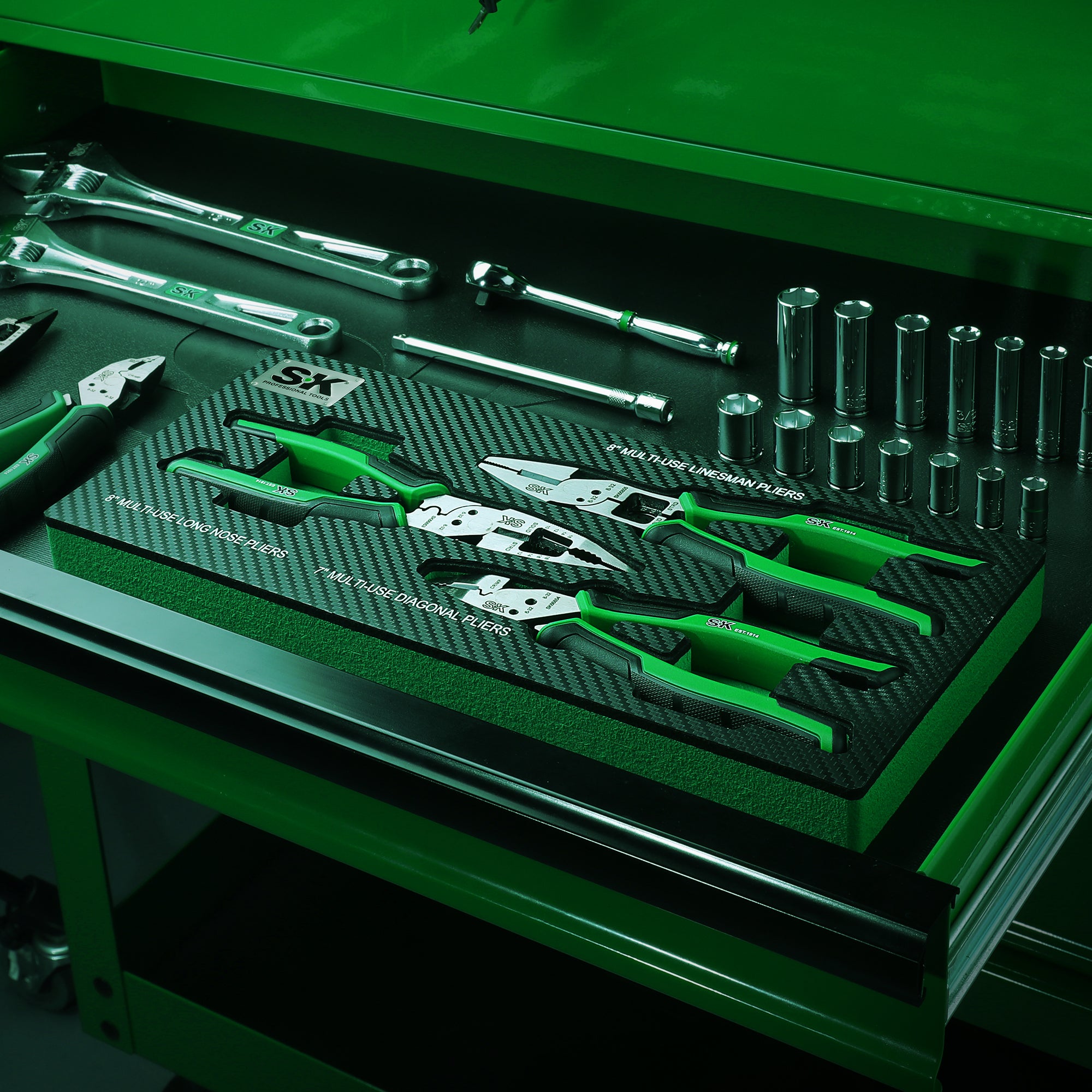 SK01457 - 3 Piece Dual-Material Handle Multi-Use Pliers Set View 8