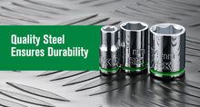 Load image into Gallery viewer, 1/4&quot; Drive, 11 Piece, 6 Point, Metric, Standard Chrome Socket Set
