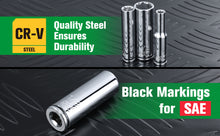 Load image into Gallery viewer, 1/4&quot; Drive, 11 Piece, 6 Point, Deep, SAE Chrome Socket Set
