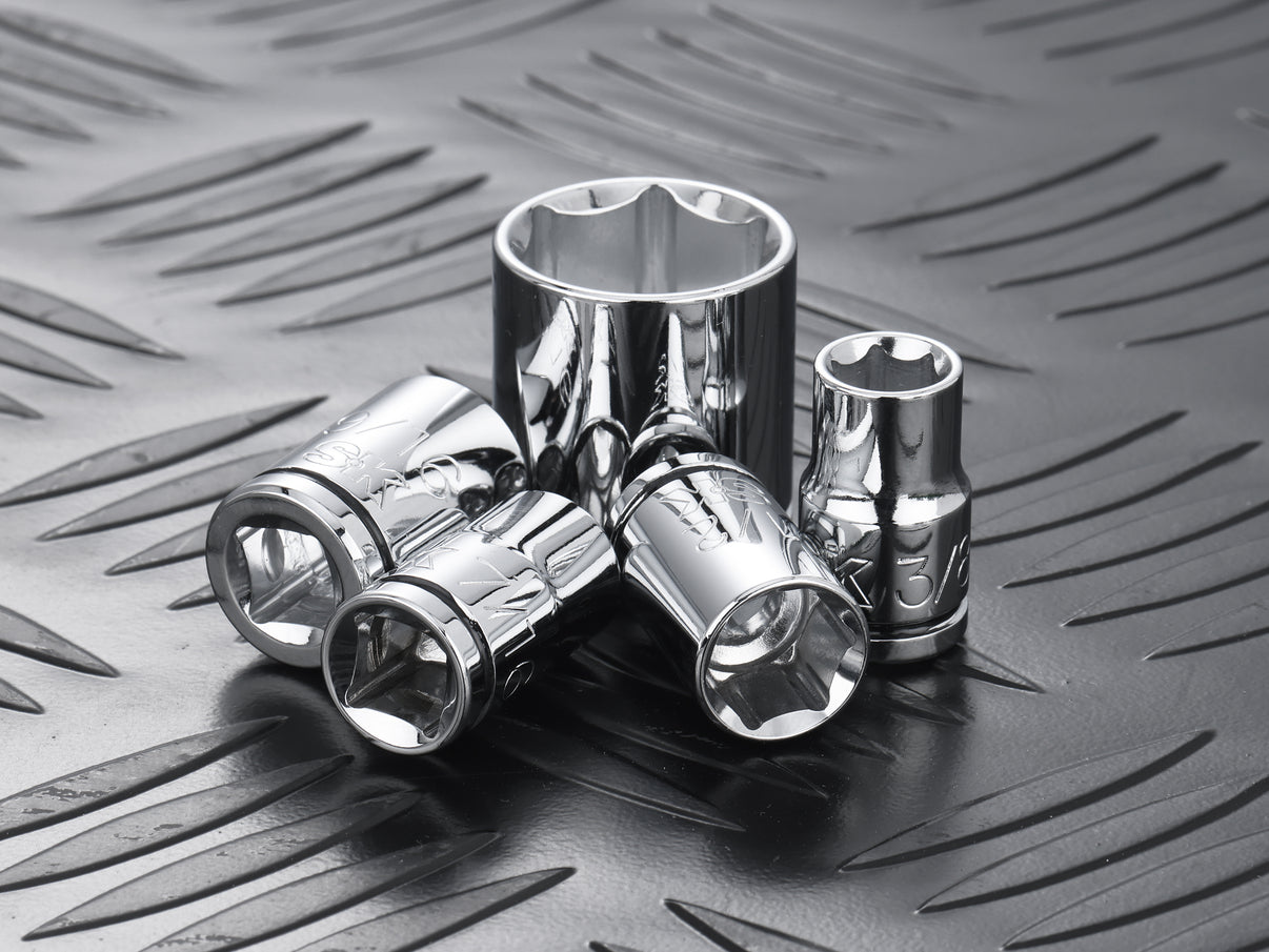 SK01309-216P - 30 Piece 3/8" Drive, 6 Point, Standard & Deep, SAE Chrome Socket Set View 8