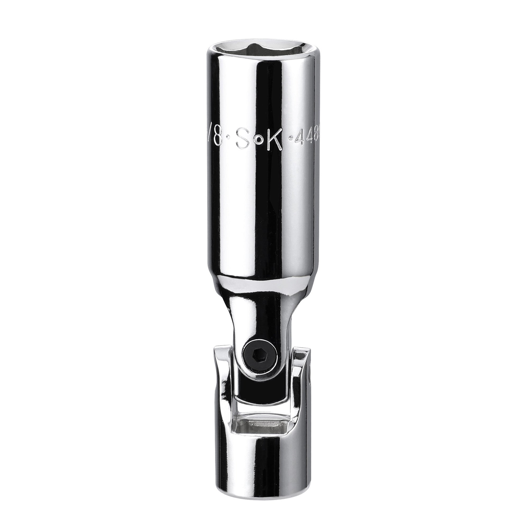 5/8" 3/8" Drive Fractional Swivel Spark Plug Chrome Socket