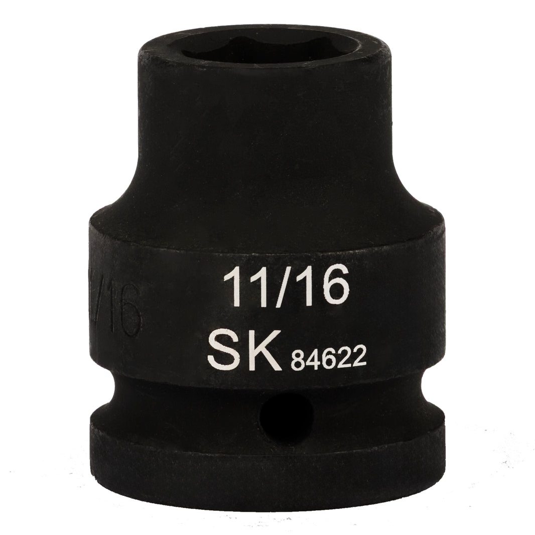 SK84622 - 3/4" Drive, 6 Point, Shallow, SAE Impact Socket, 11/16"