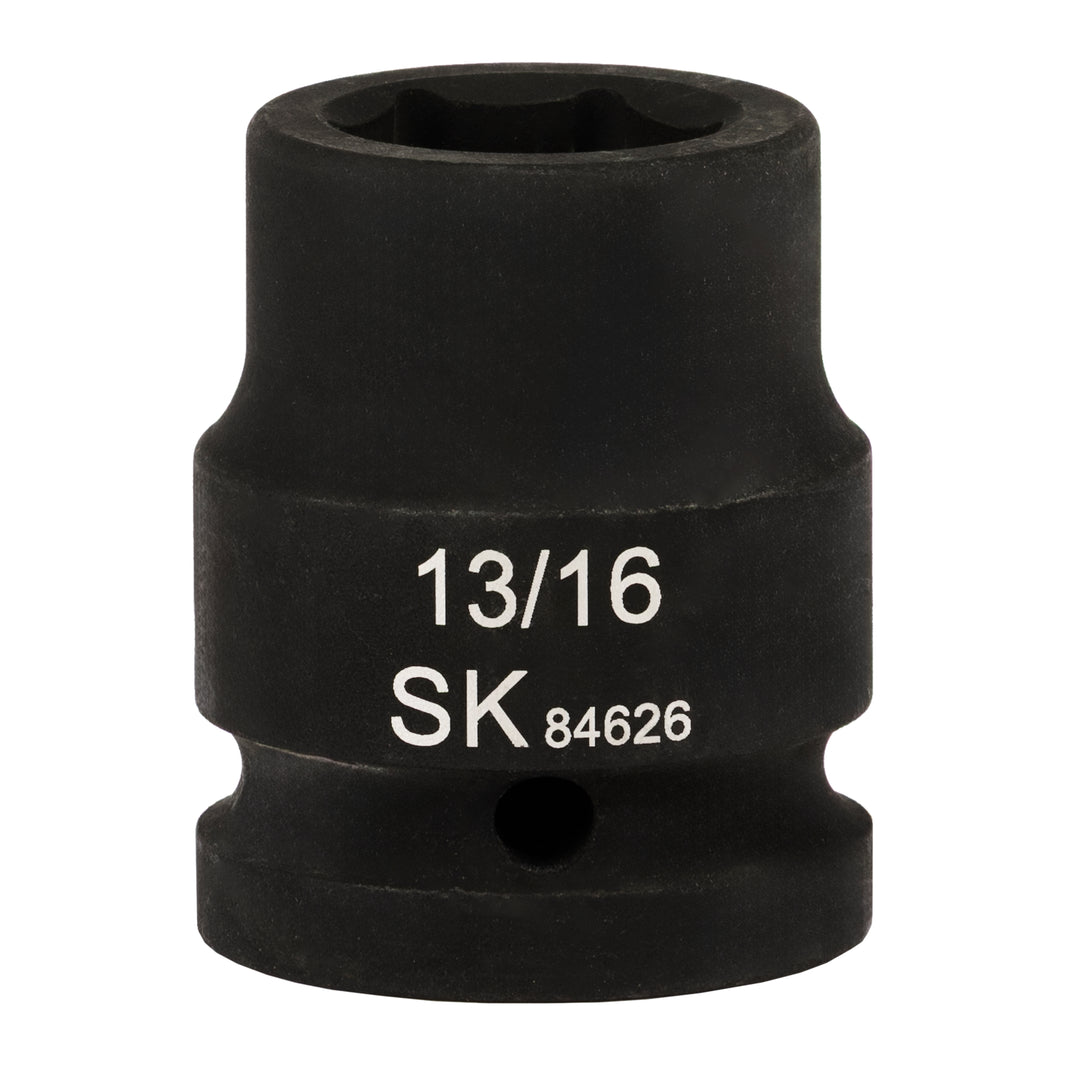 SK84626 - 3/4" Drive, 6 Point, Shallow, SAE Impact Socket, 13/16"