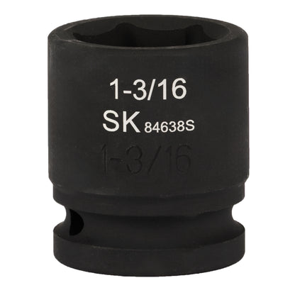 SK84638S - 3/4" Drive, 6 Point, Shallow, SAE Impact Socket, 1-3/16"