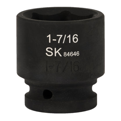 SK84646 - 3/4" Drive, 6 Point, Shallow, SAE Impact Socket, 1-7/16"