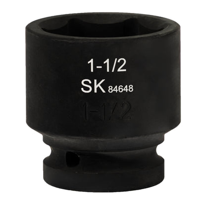 SK84648 - 3/4" Drive, 6 Point, Shallow, SAE Impact Socket, 1-1/2"
