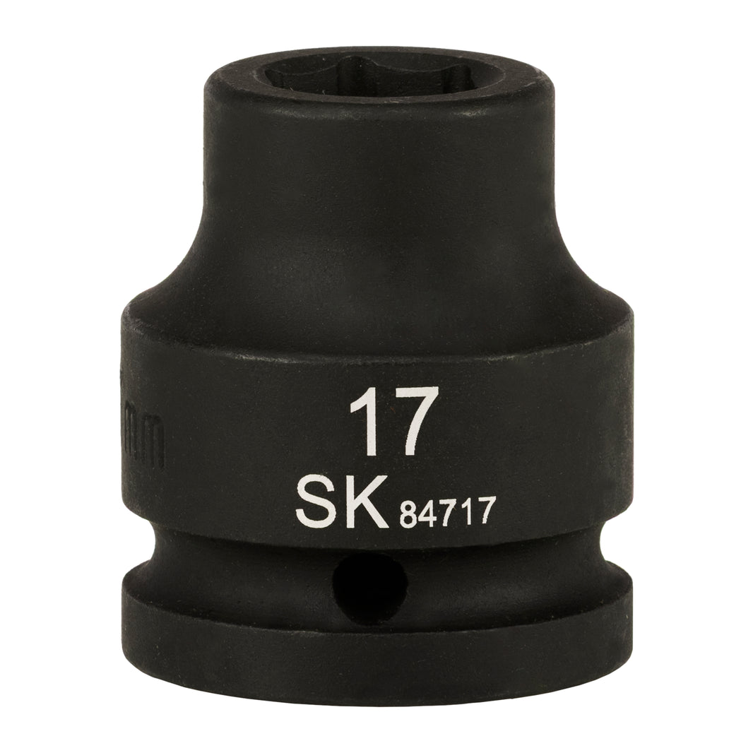 SK84717 - 3/4" Drive, 6 Point, Shallow, Metric Impact Socket, 17mm