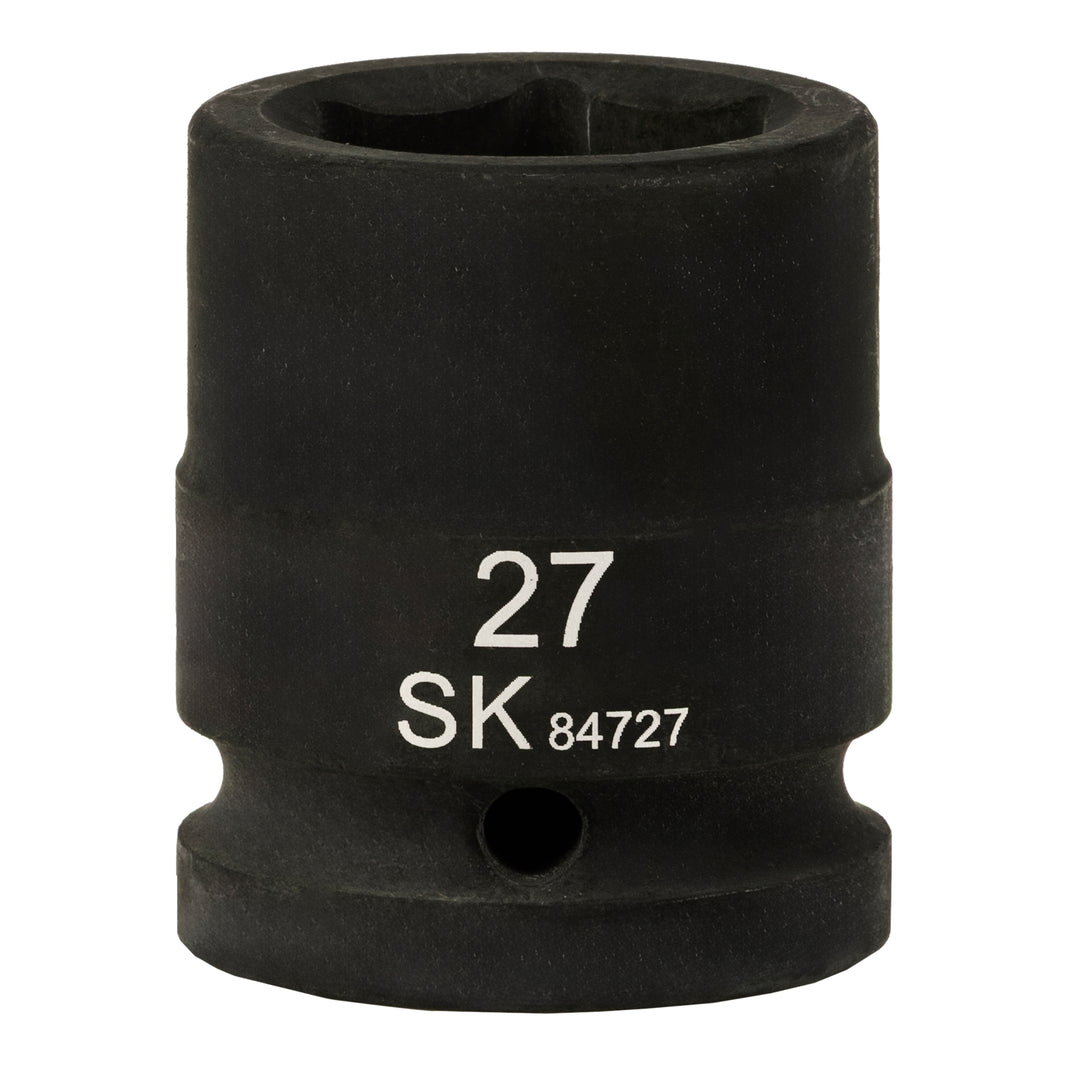 SK84727 - 3/4" Drive, 6 Point, Shallow, Metric Impact Socket, 27mm