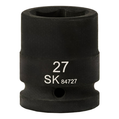 SK84727 - 3/4" Drive, 6 Point, Shallow, Metric Impact Socket, 27mm