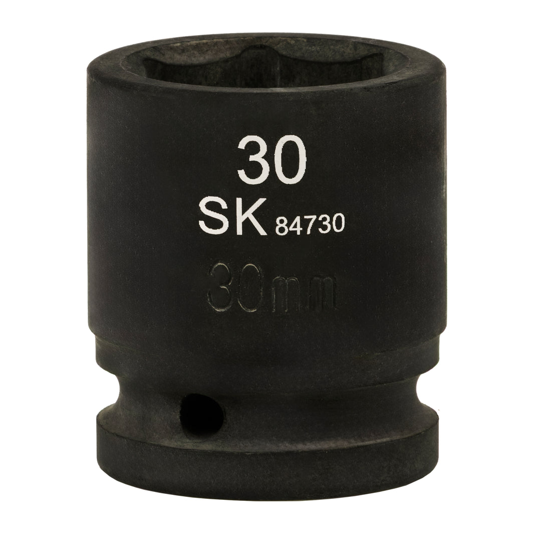 SK84730 - 3/4" Drive, 6 Point, Shallow, Metric Impact Socket, 30mm