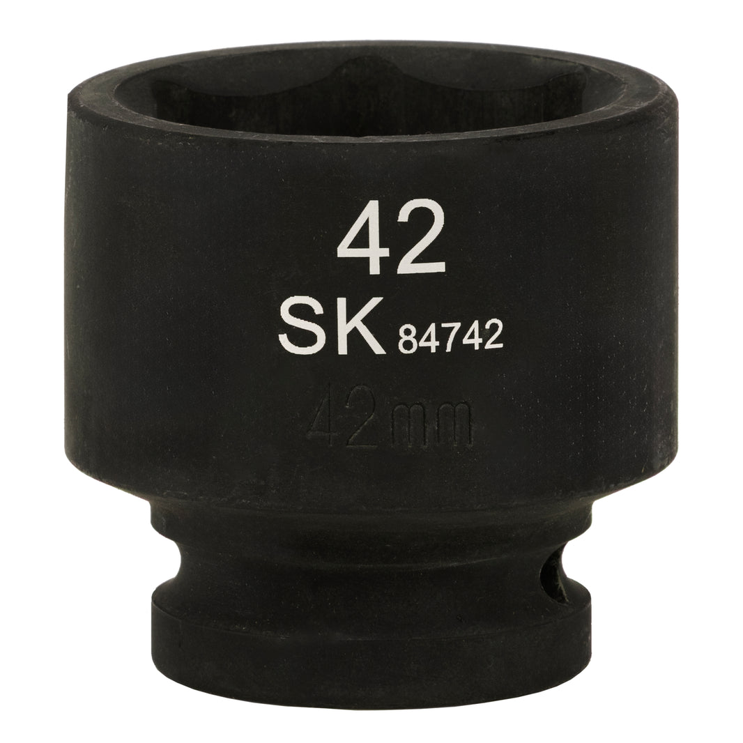 SK84742 - 3/4" Drive, 6 Point, Shallow, Metric Impact Socket, 42mm