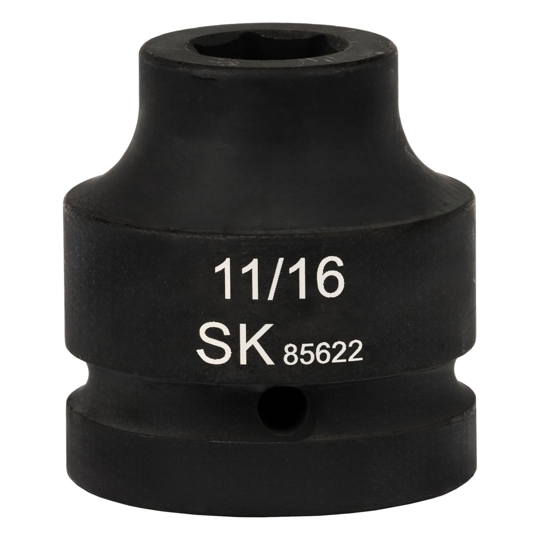 SK85622 - 1" Drive, 6 Point, Shallow SAE Impact Socket, 11/16"