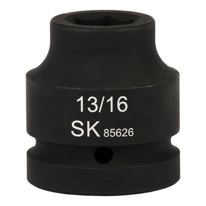 SK85626 - 1" Drive, 6 Point, Shallow SAE Impact Socket, 13/16"