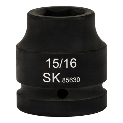 SK85630 - 1" Drive, 6 Point, Shallow SAE Impact Socket, 15/16"