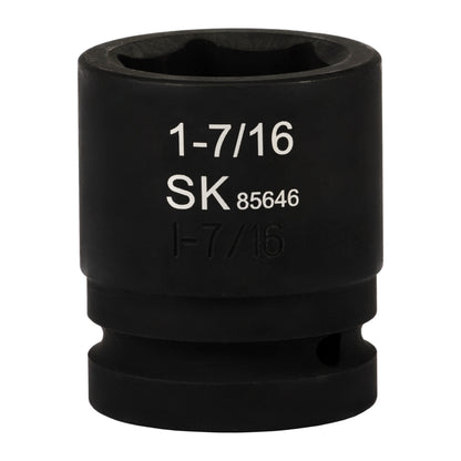 SK85646 - 1" Drive, 6 Point, Shallow SAE Impact Socket, 1-7/16"