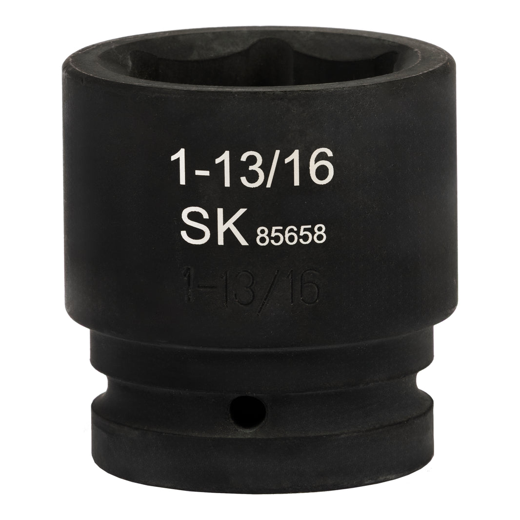 SK85658 - 1" Drive, 6 Point, Shallow SAE Impact Socket, 1-13/16"