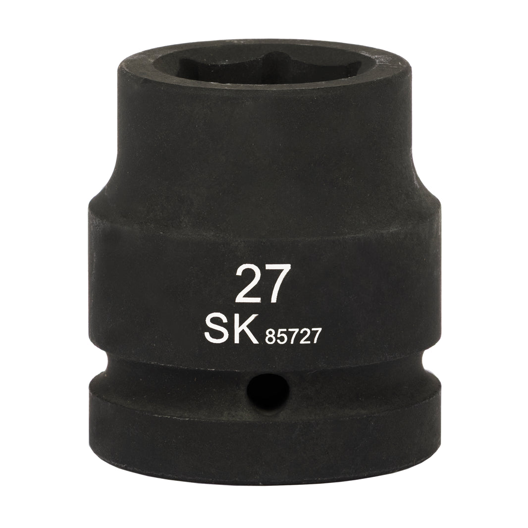SK85727 - 1" Drive, 6 Point, Shallow Metric Impact Socket, 27mm