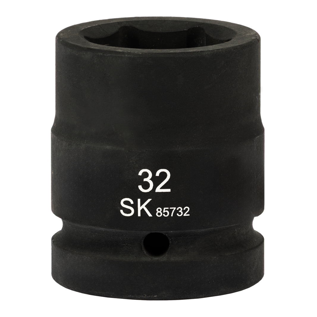 SK85732 - 1" Drive, 6 Point, Shallow Metric Impact Socket, 32mm
