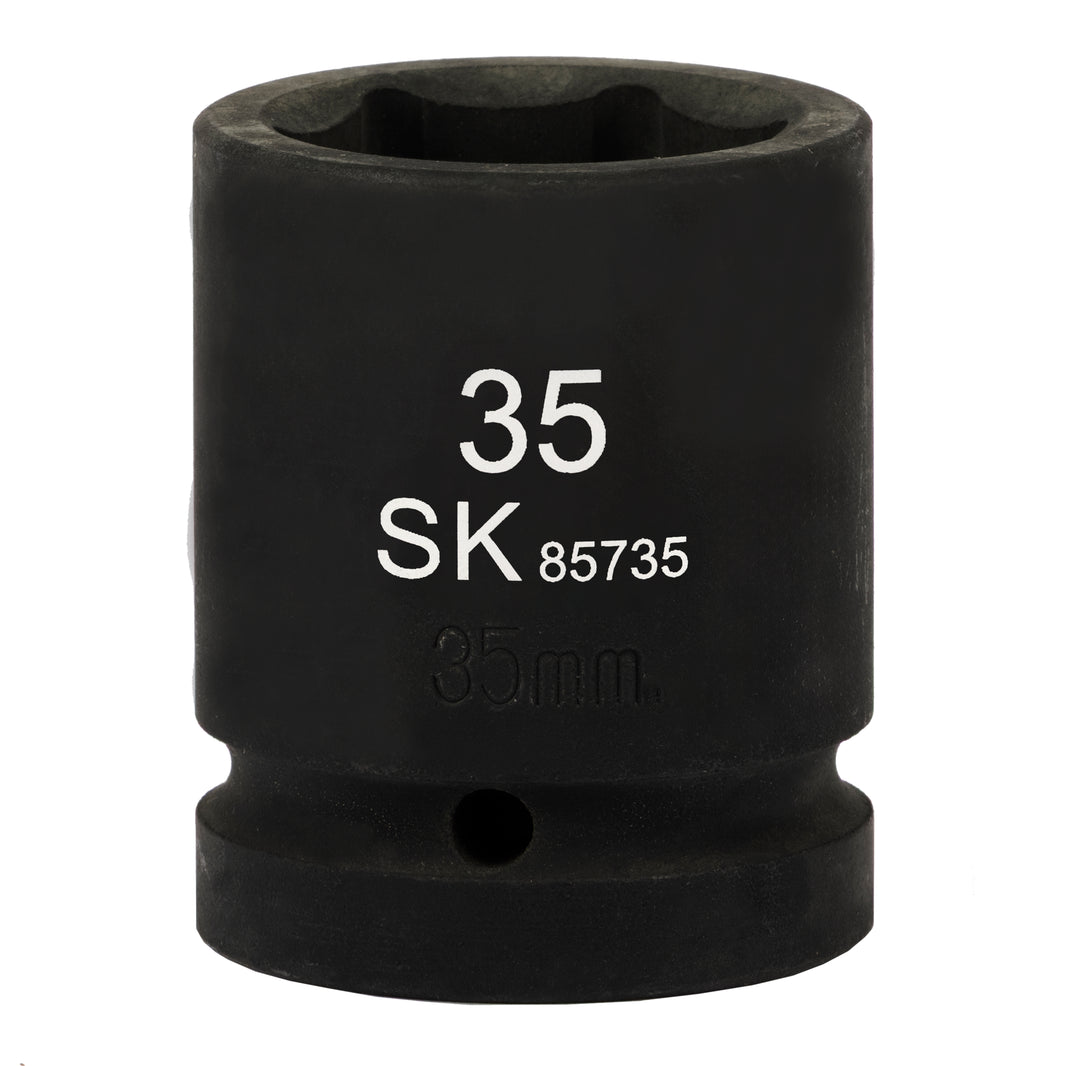 SK85735 - 1" Drive, 6 Point, Shallow Metric Impact Socket, 35mm