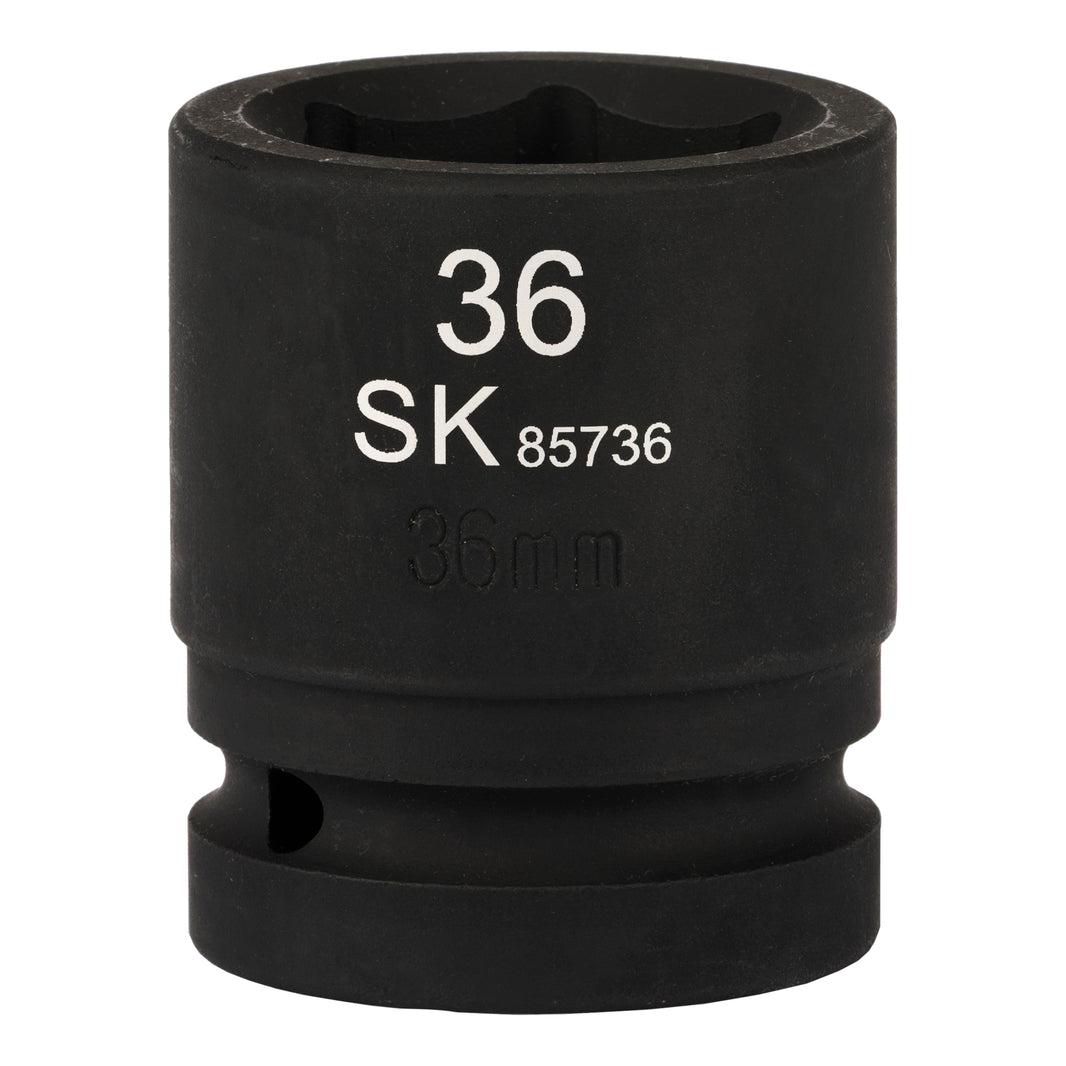 SK85736 - 1" Drive, 6 Point, Shallow Metric Impact Socket, 36mm