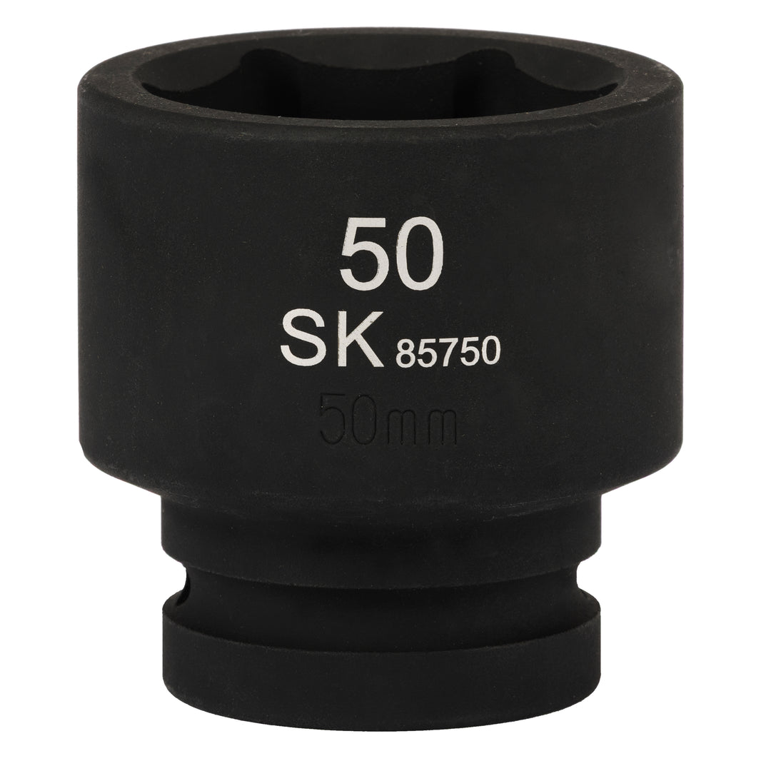 SK85750 - 1" Drive, 6 Point, Shallow Metric Impact Socket, 50mm