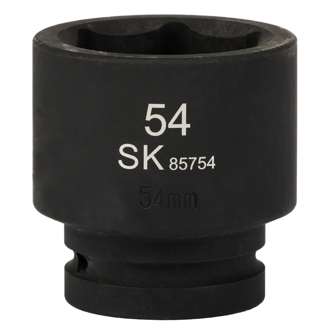 SK85754 - 1" Drive, 6 Point, Shallow Metric Impact Socket, 54mm