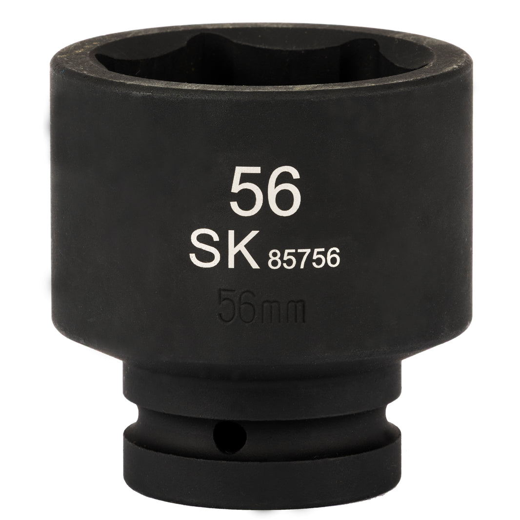 SK85756 - 1" Drive, 6 Point, Shallow Metric Impact Socket, 56mm
