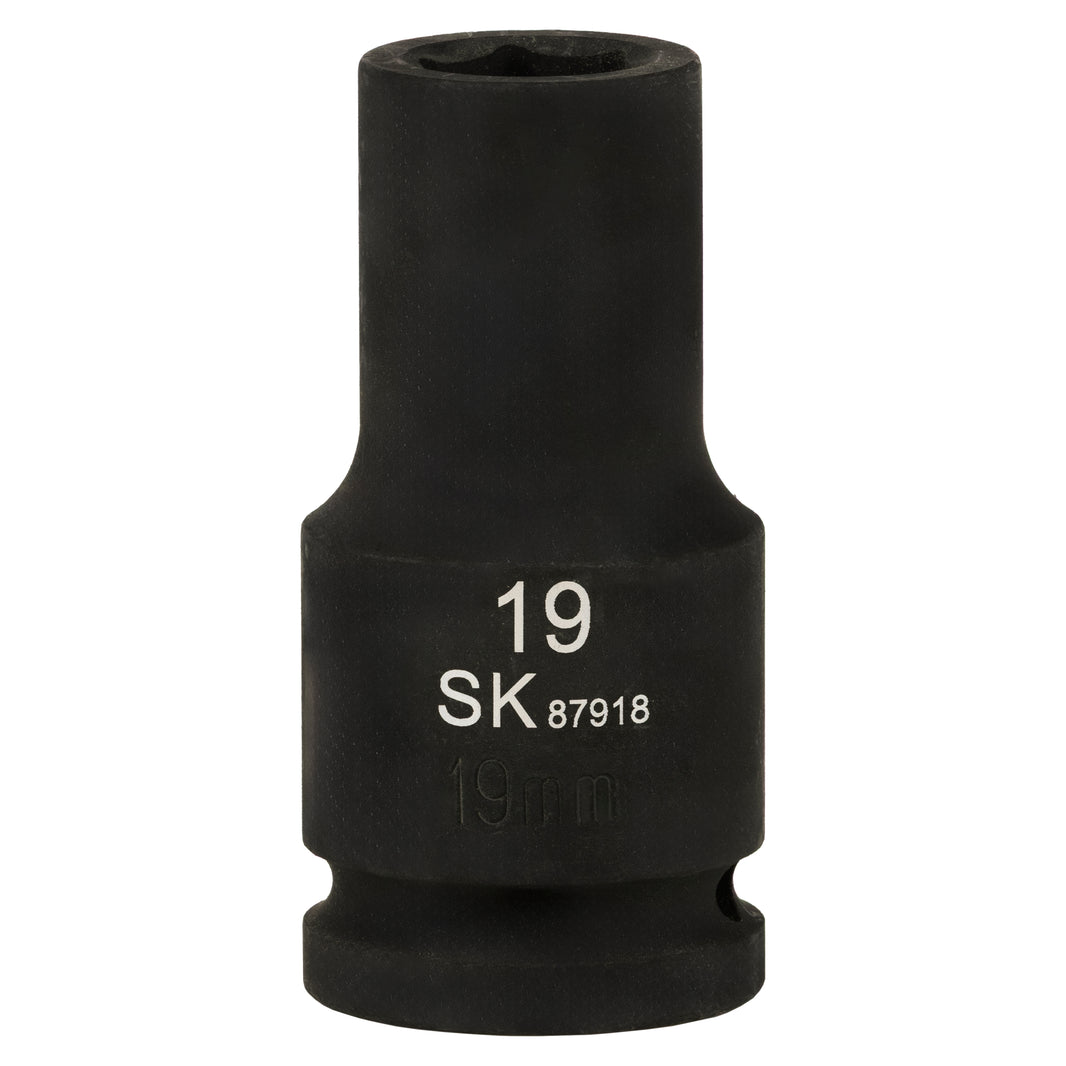 SK87918 - 3/4" Drive, 6 Point, Deep Metric Impact Socket, 19mm