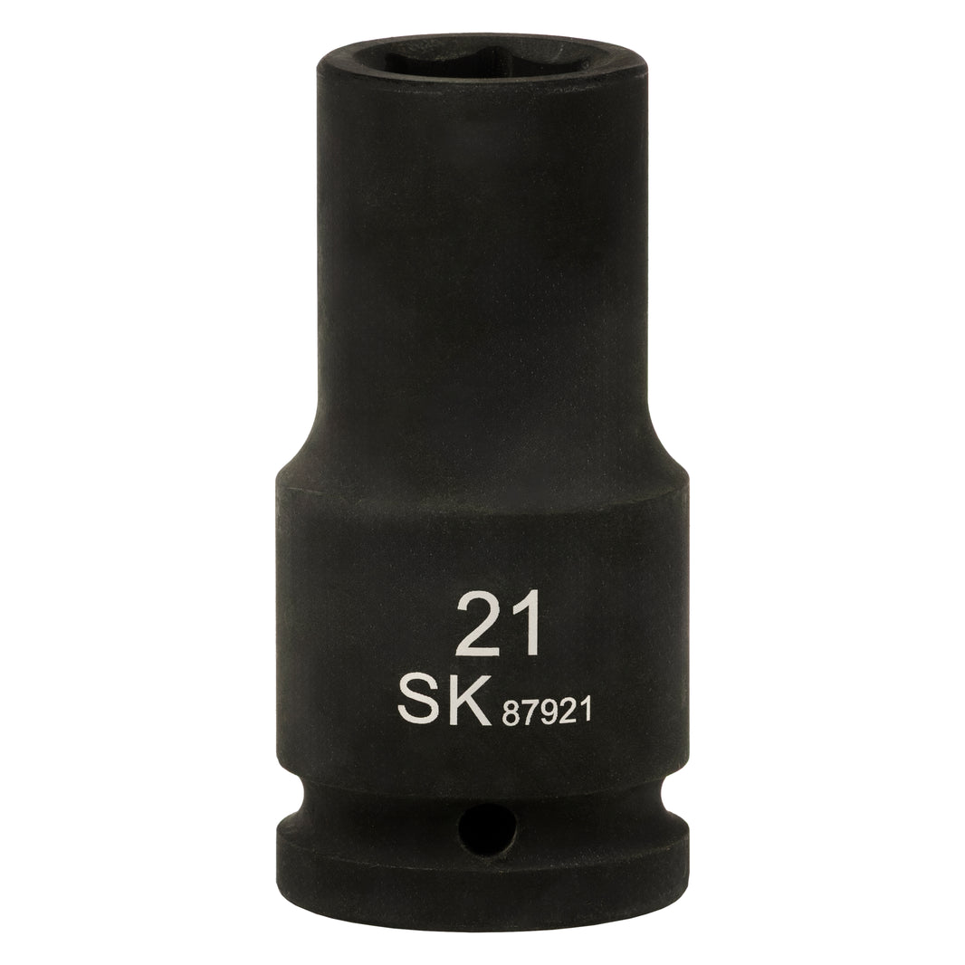SK87921 - 3/4" Drive, 6 Point, Deep Metric Impact Socket, 21mm