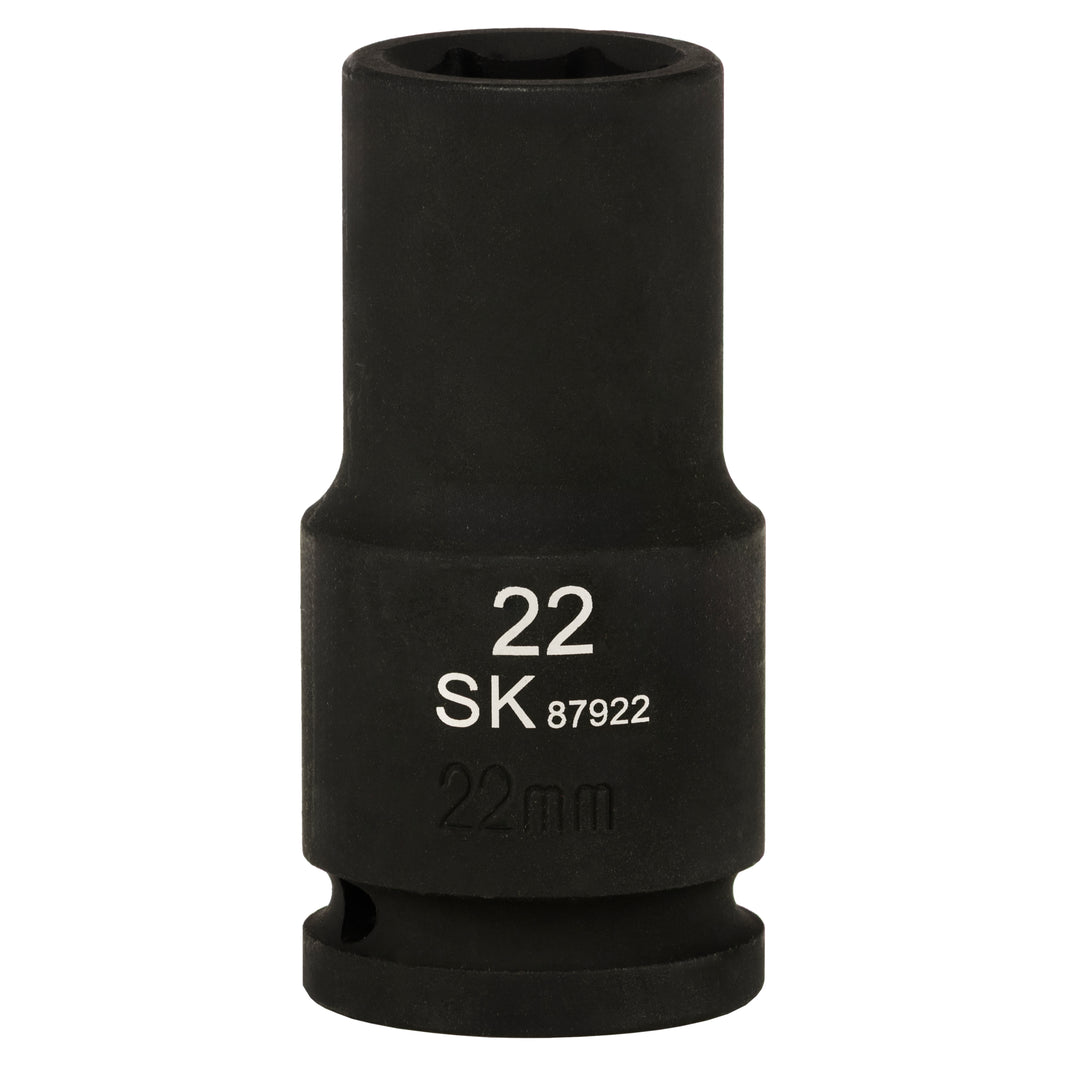 SK87922 - 3/4" Drive, 6 Point, Deep Metric Impact Socket, 22mm