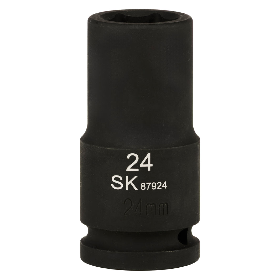 SK87924 - 3/4" Drive, 6 Point, Deep Metric Impact Socket, 24mm