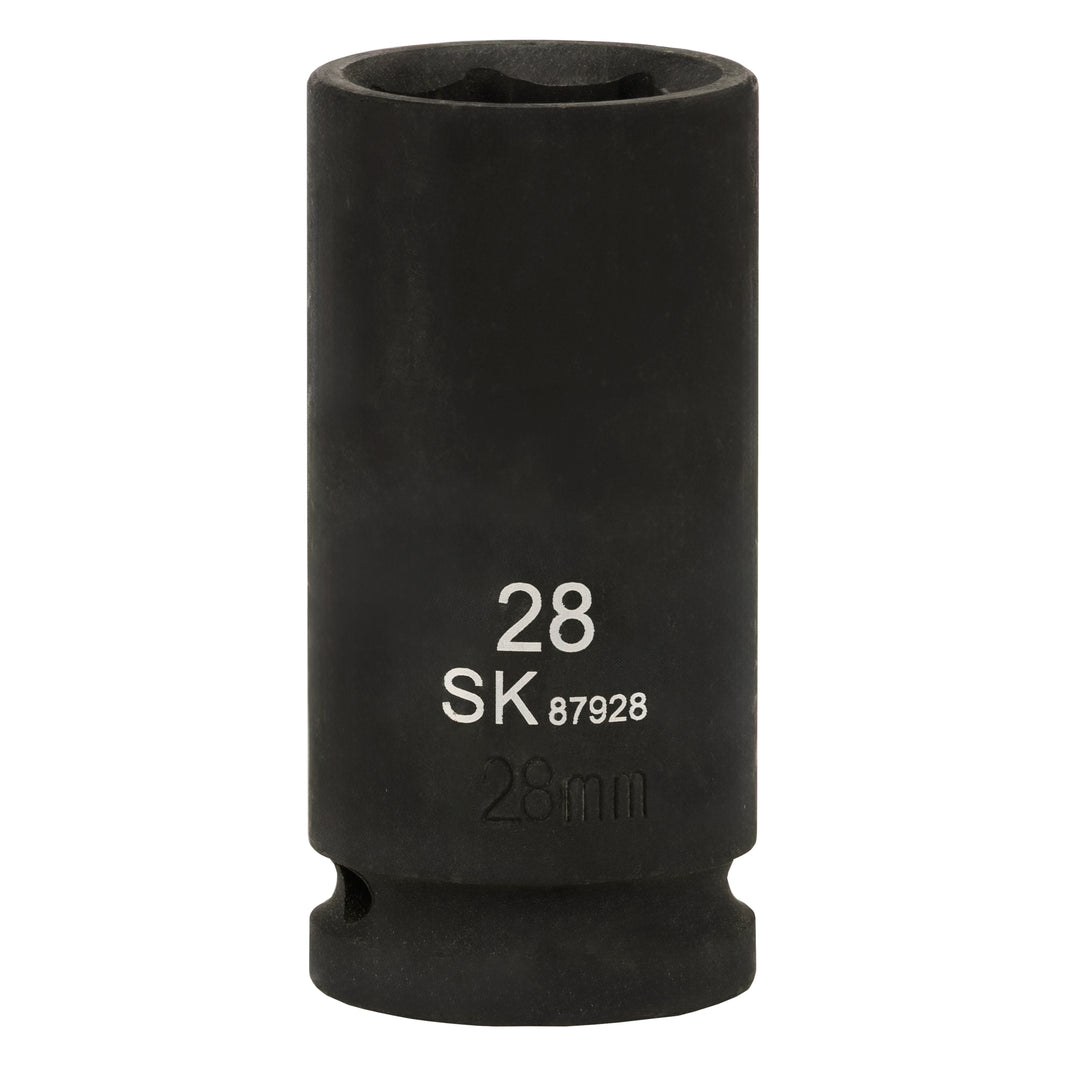 SK87928 - 3/4" Drive, 6 Point, Deep Metric Impact Socket, 28mm