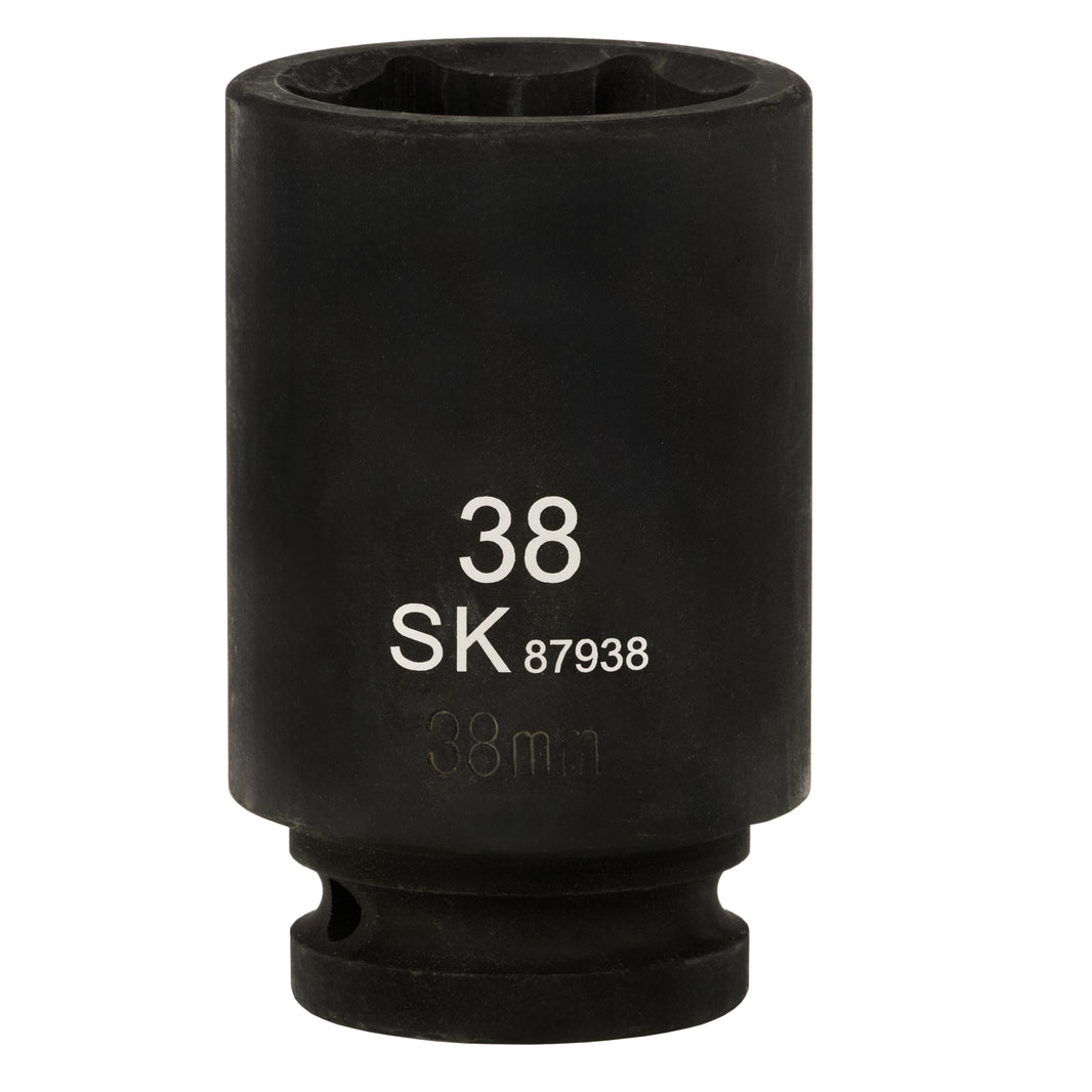 SK87938 - 3/4" Drive, 6 Point, Deep Metric Impact Socket, 38mm